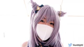 最新流出网红美少女【柚子猫】新作-《原神》复刻，五星女神刻晴对旅行者的性处理，超清4K原版无水印