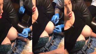 奶头穿刺 看着都爽 穿好了回去戴铃铛做一条响铃铃的母狗